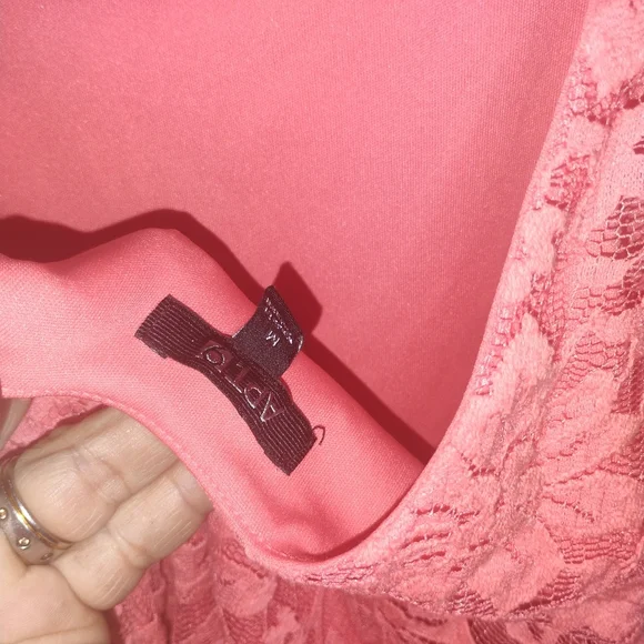 Apt 9 Coral Pink Lace Sheath Dress - Picture 7 of 7